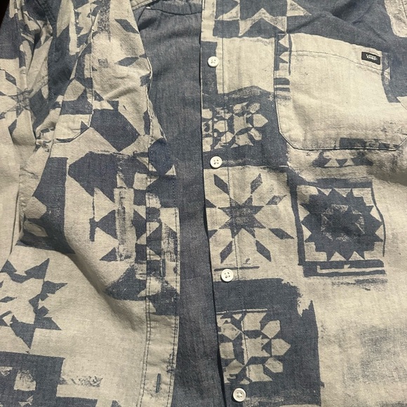 Vans Patchwork Blue and White Blouse - Picture 9 of 11